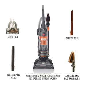 WindTunnel 2 Whole House Cord Rewind Bagless Pet Upright Vacuum Cleaner Machine with HEPA Media Filtration