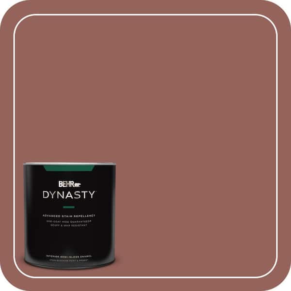 BEHR DYNASTY 1 qt. #ICC-73 Brick Hearth Semi-Gloss Enamel Interior Stain-Blocking Paint and Primer