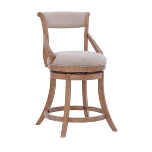 Troy 22"W x 24"D x 40"H Big and Tall Natural High back Counter-stool