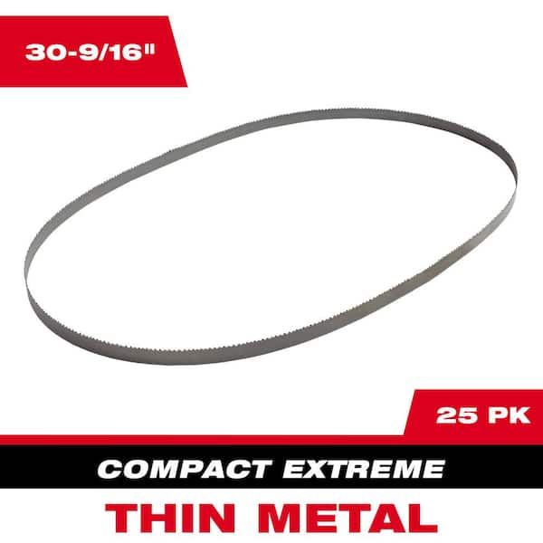 Milwaukee 30-9/16 in. 12/14 TPI Compact Extreme Thin Metal Cutting Band Saw Blade (25-Pack) For M12 FUEL Bandsaw