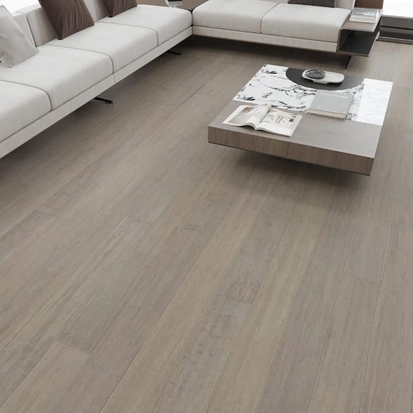 Strand Woven Modest Slate 1/2 in. T x 5 in. W x 72-7/8 in. L, T&G, Groove Prefinished Bamboo Flooring (20.7 sq.ft./case)