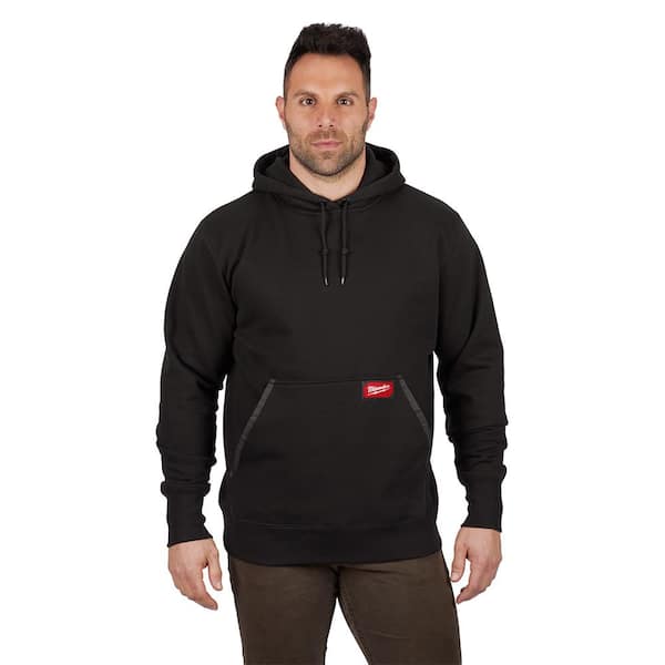 Milwaukee Men's 2X-Large Black Heavy-Duty Cotton/Polyester Long-Sleeve Pullover Hoodie