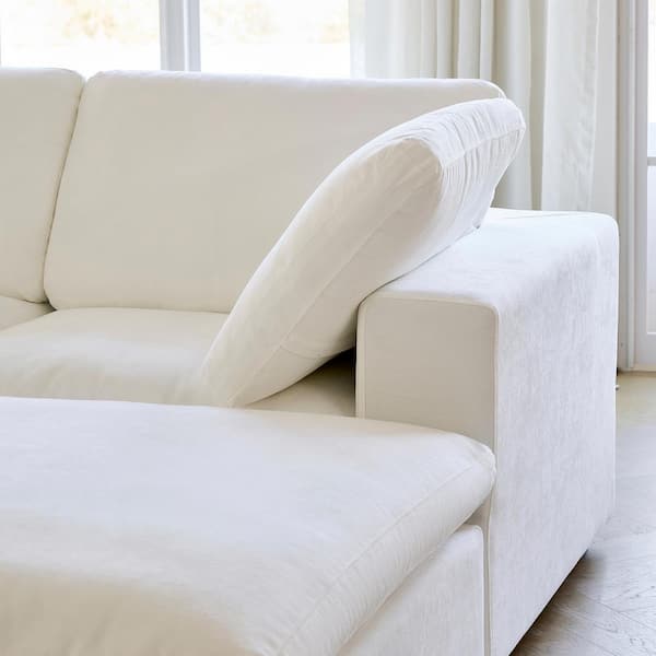 Lesly 80 in. Square Arm Fabric L-Shaped Removable Covers