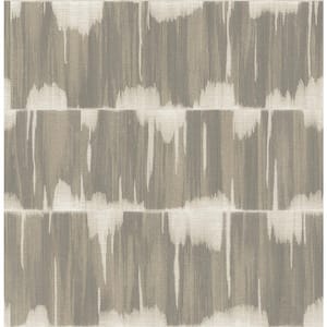 8 in. x 10 in. Serendipity Taupe Shibori Wallpaper Sample