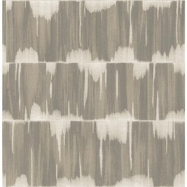 A-Street Prints 8 in. x 10 in. Serendipity Taupe Shibori Wallpaper Sample