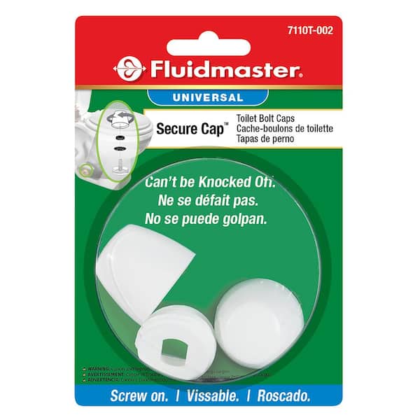 Secure Cap Universal Toilet Bolt Caps in White