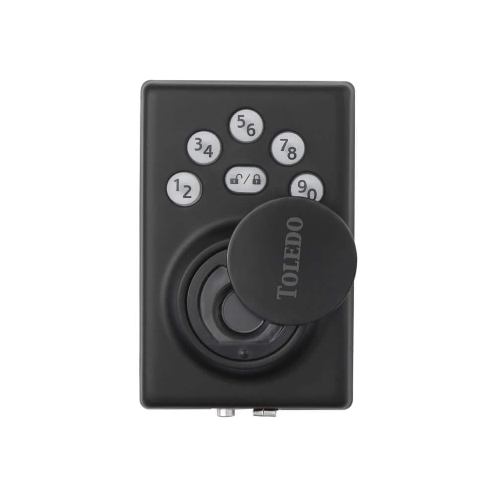 TOLEDO stainless steel Iron Black Single Cylinder Deadbolt Biometric