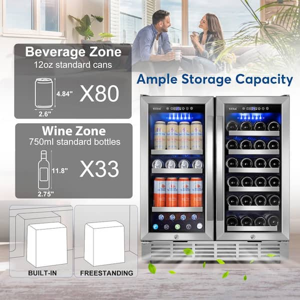 80 Can Freestanding Beverage Cooler