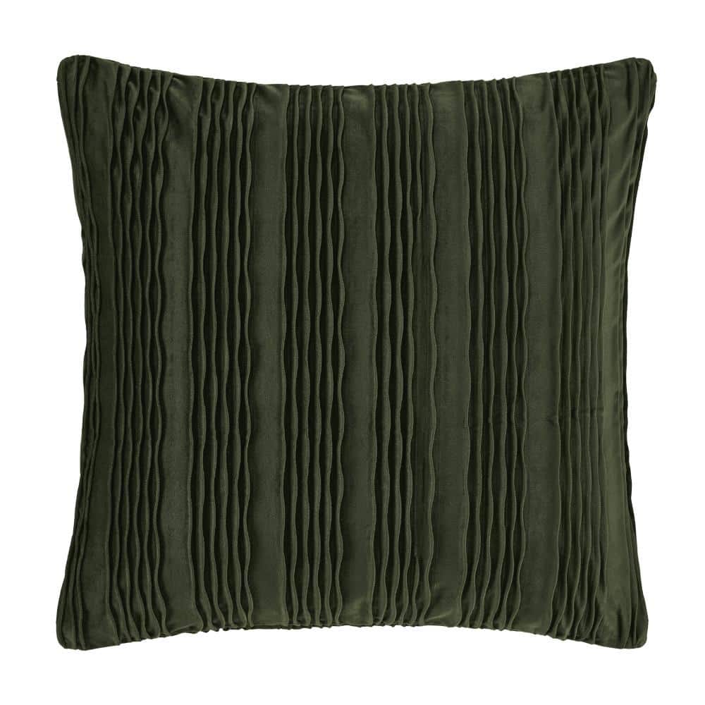 Toulhouse Wave Forest Polyester 20 in. Square Decorative Throw Pillow Cover