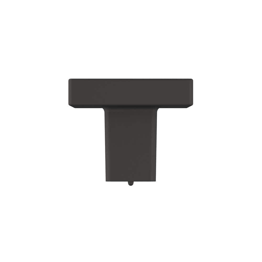 Matte Black Square Modern Cabinet Knob with Mounting Hardware