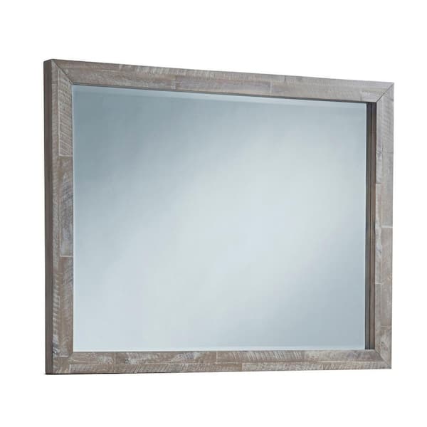 Benjara 3 in. W x 36 in. H Wooden Frame Brown Wall Mirror