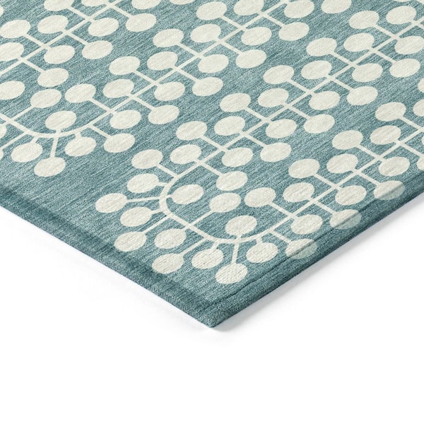 Chantille Machine Washable Indoor/Outdoor Abstract ACN2247 Teal 10 ft. x 14 ft. Area Rug