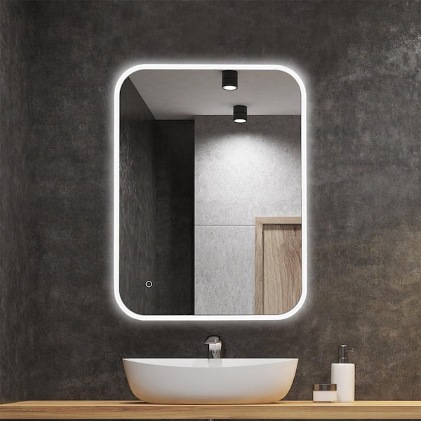Led Bathroom Mirror, Lighted Bathroom Mirror Installation