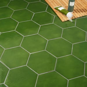 Appaloosa Moss Hexagon 7 in. x 8 in. Porcelain Floor and Wall Tile (10.76 sq. ft./Case)