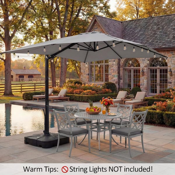 10ft 3 tier patio umbrella HOMREST 10FT 3-Tier Aluminum Outdoor Patio Umbrella with Push Button T