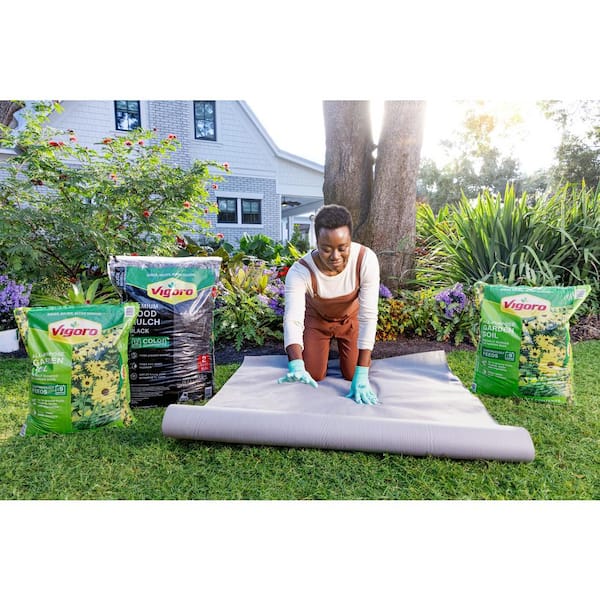 Vigoro Vigoro 2 cu. ft. Premium Black Wood Shredded Bagged Mulch