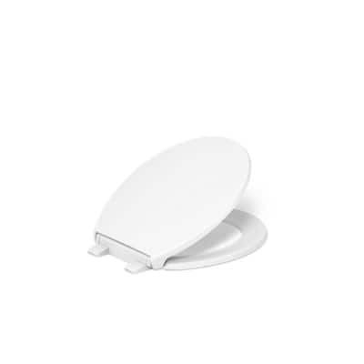 KOHLER Wellworth Round Grip Tight Bumpers Toilet Seat in White K-R22112-0