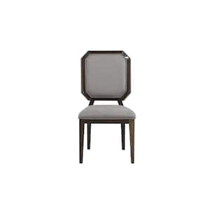 Selma Gray Fabric and Tobacco Side Chair (Set of 2)
