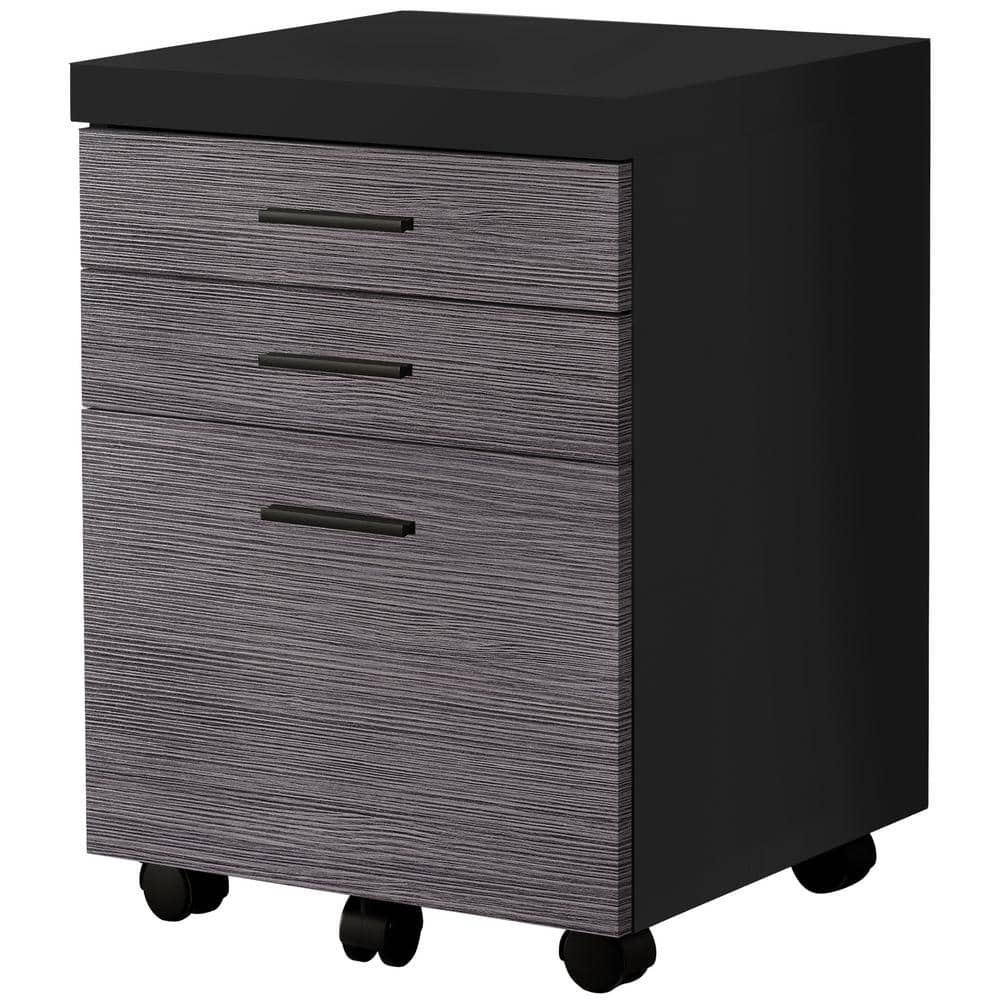 Black Filing on Castors with 3Drawers HD7403 The Home Depot