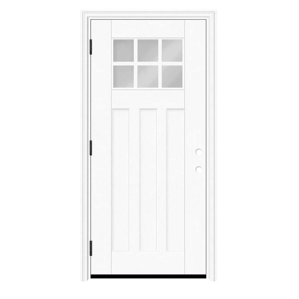 Regency 36 in. x 80 in. 6L Toplite Clear Glass RHOS Unfinished Mahogany Fiberglass Prehung Front Door with 4-9/16 Jamb price history on PriceWatchPro