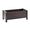 New Age Garden 48 in. Walnut Material Rectangular Planter, Outdoor ...