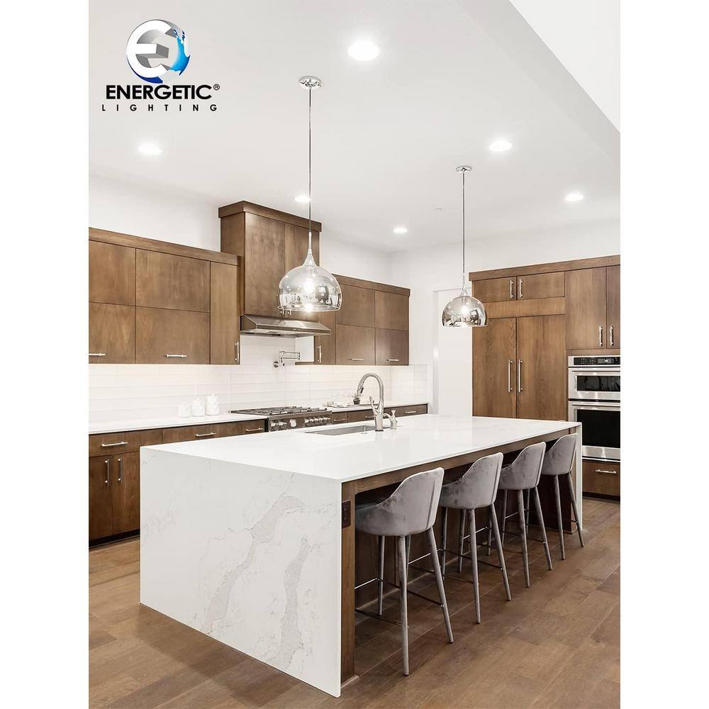 Ultra-Thin White Aluminum 6-Inch LED Recessed Ceiling Light, 6-Pack