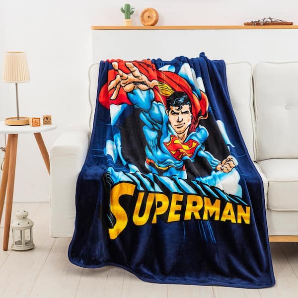 Coperta Superman Man Of Steel Logo, Morbida E Soffice In Microfibra, 152x127 Cm, Regalo Perfetto Per Fan
