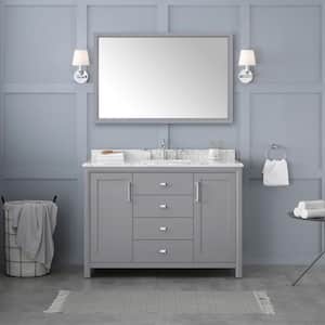 46.00 in. W x 30.00 in. H Framed Rectangular Bathroom Vanity Mirror in Pebble Grey