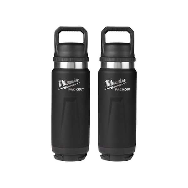 PACKOUT Black 24 oz. Insulated Bottle with Chug Lid (2-Pack)