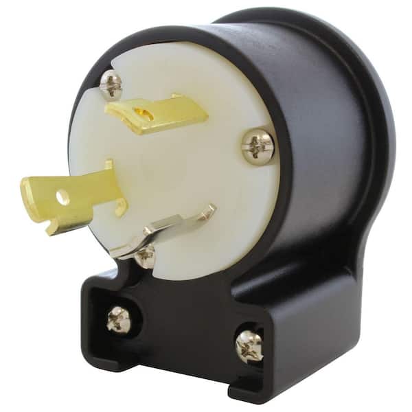 AC WORKS NEMA L7-20P 20 Amp 277-Volt 3-Prong Elbow Locking Male