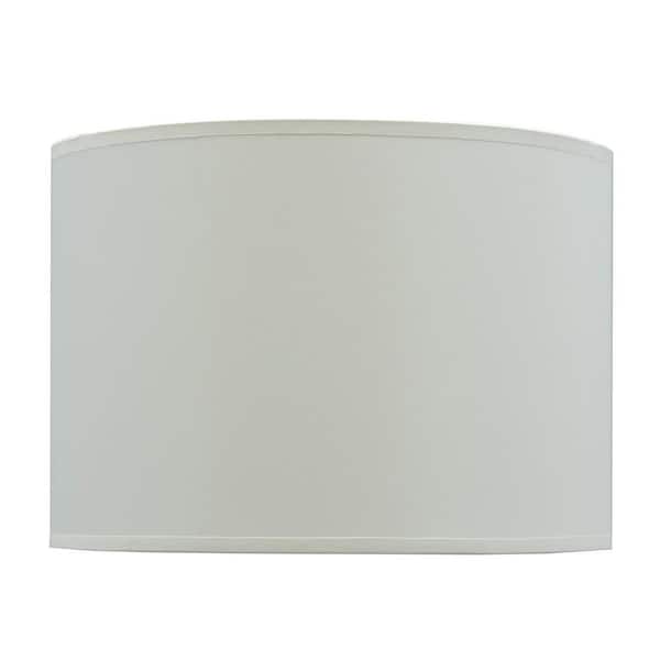 14 in. x 10 in. Off White Hardback Drum/Cylinder Lamp Shade