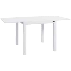 Aluminum White Outdoor Dining Table for 4-6 with Extension