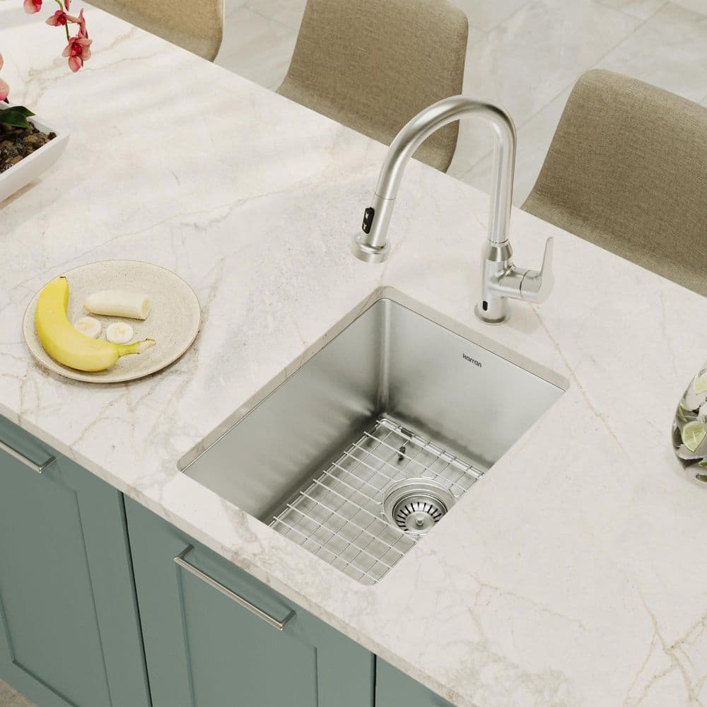 Karran 16-Gauge Stainless Steel 15 in. Undermount Bar Sink