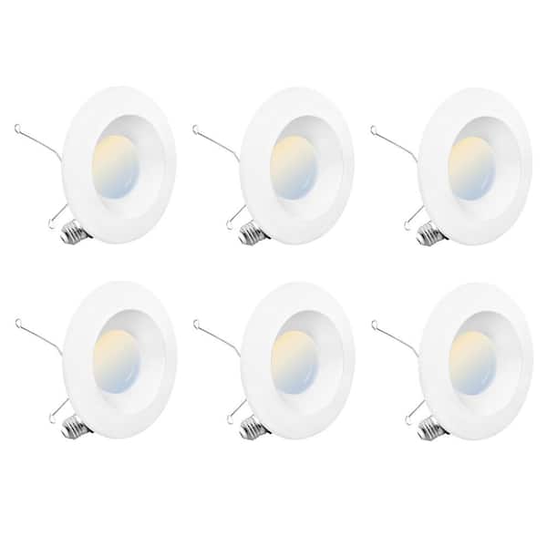 InfiBrite 6 in. 3CCT Selectable 12-Watt 1100 Lumens Recessed Retrofit LED Sleek Series Downlight Kit, Dimmable, Wet Rated (6 -ack)