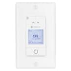ASCEND Standard 15 Amp 7-Day Indoor Programmable In-Wall Timer with Auto DST and Astro ON/OFF in White