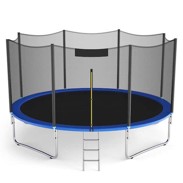 Gymax 14 ft. Trampoline Recreational Jump Power with Enclosure Net Ladder
