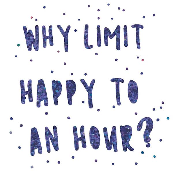 WallPops Don't Limit Happy Hour Purple Wall Quote Decal