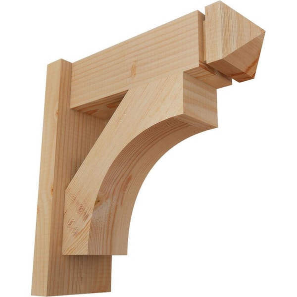 Ekena Millwork 6 in. x 16 in. x 16 in. Douglas Fir Westlake Arts and Crafts Smooth Outlooker