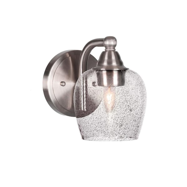 Unbranded Madison 6 in. 1-Light Brushed Nickel Wall Sconce with Standard Shade