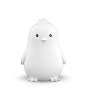 6.6 in. Rechargeable Chick Multi-Color Changing Integrated LED Silicone Touch Activated Night Light Lamp, White