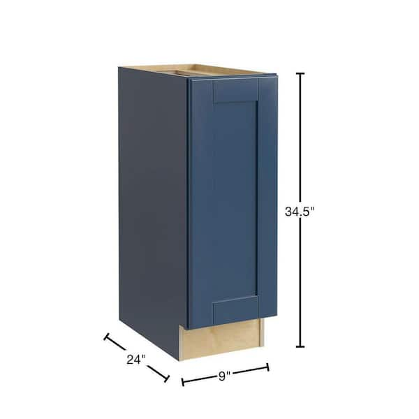 Kitchen Cabinet Set 300cm 9 Unit Navy Blue 3m Base Wall + Tall