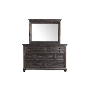 Steele 7-Drawer Smokey Gray Oak Dresser with Mirror