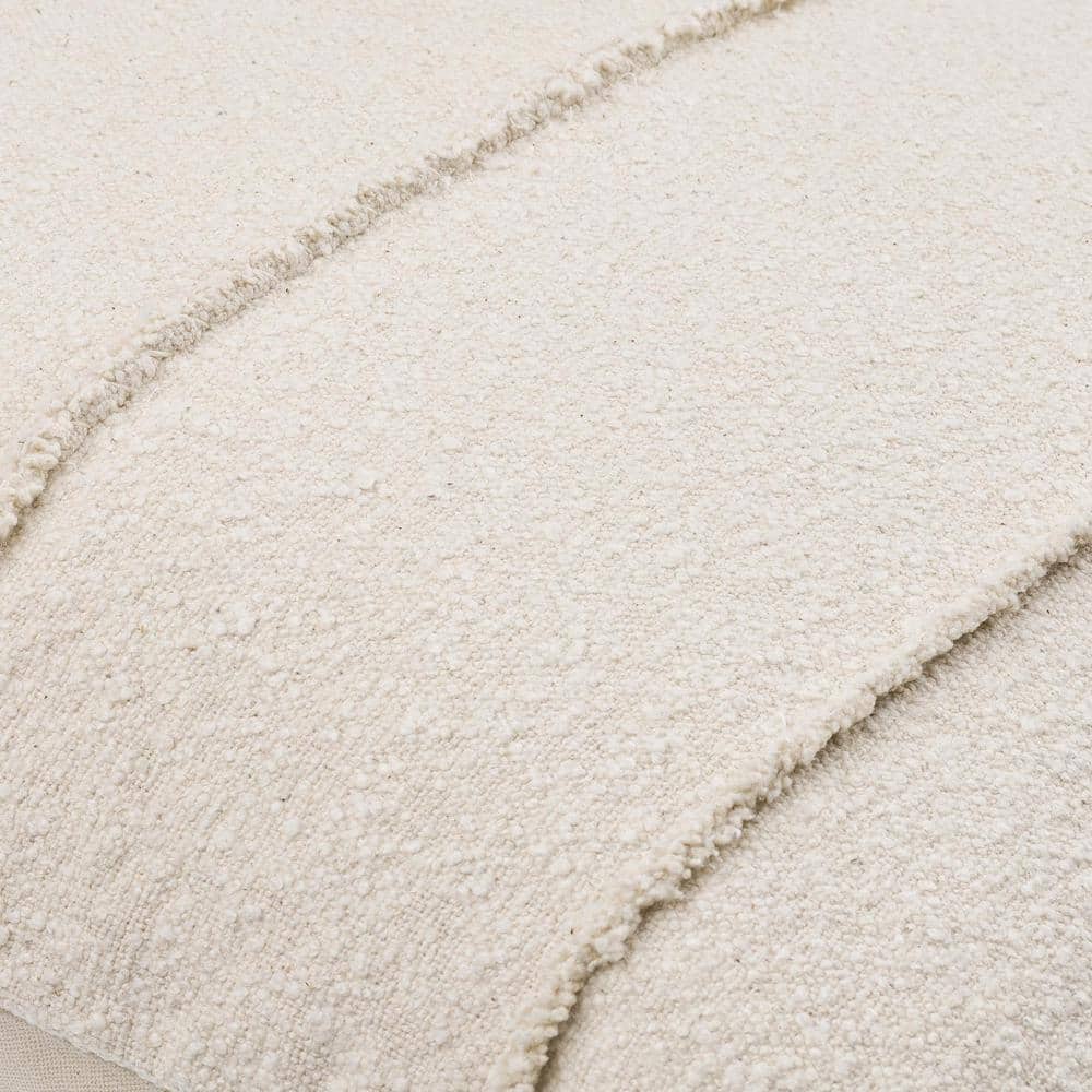 Mindy 18" Square Off-White Cotton Jute Pillow