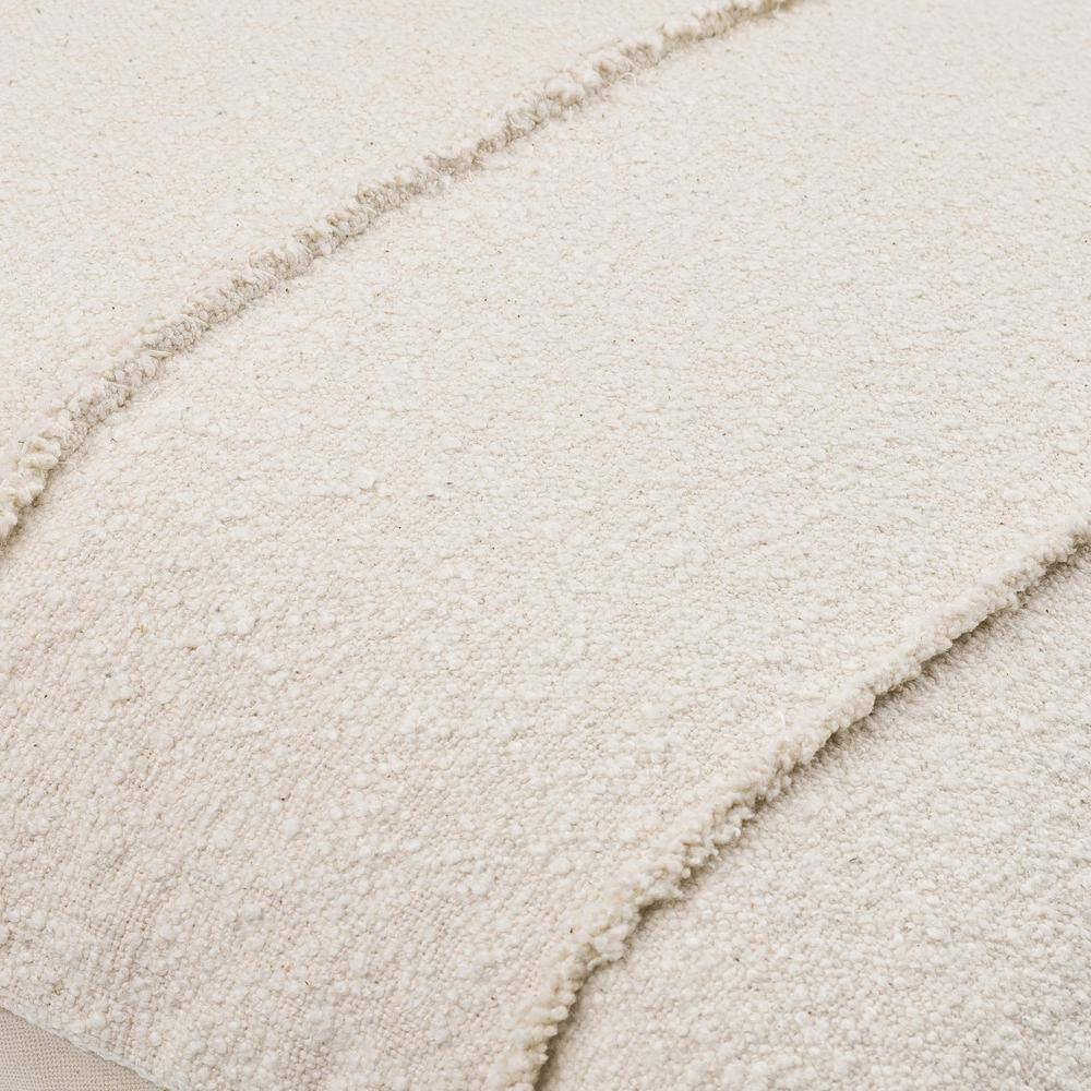 Mindy 18" Square Off-White Cotton Jute Pillow