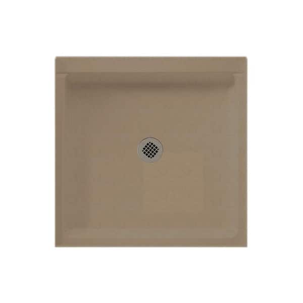 Swan 32 in. L x 32 in. W Alcove Shower Pan Base with Center Drain in Barley