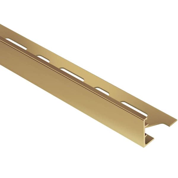 Schluter Schiene Solid Brass 9/16 in. x 8 ft. 2-1/2 in. Metal L-Angle Tile Edging Trim
