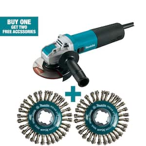 13 Amp Corded 5 in. X-LOCK Angle Grinder w/Bonus (qty 2)X-Lock 4-1/2 in. Stainless Steel Stringer Bead Twist Wire Wheel