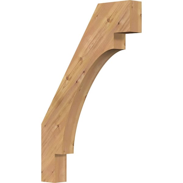Ekena Millwork 3 1/2"W x 24"D x 36"H Merced Smooth Knee Brace, Western Red Cedar