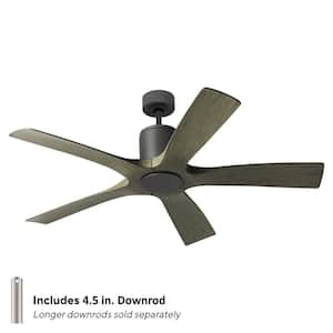 Aviator 54 in. Smart Indoor/Outdoor 5-Blade Ceiling Fan Graphite Weathered Gray with Remote Control