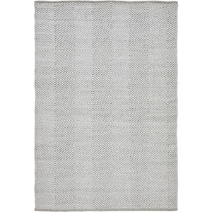 Lydia – Combination of Ivory and Silver 9 ft. 10 in. x 13 ft. 1 in. Wool and Polyester Blend Hand Woven Area Rug